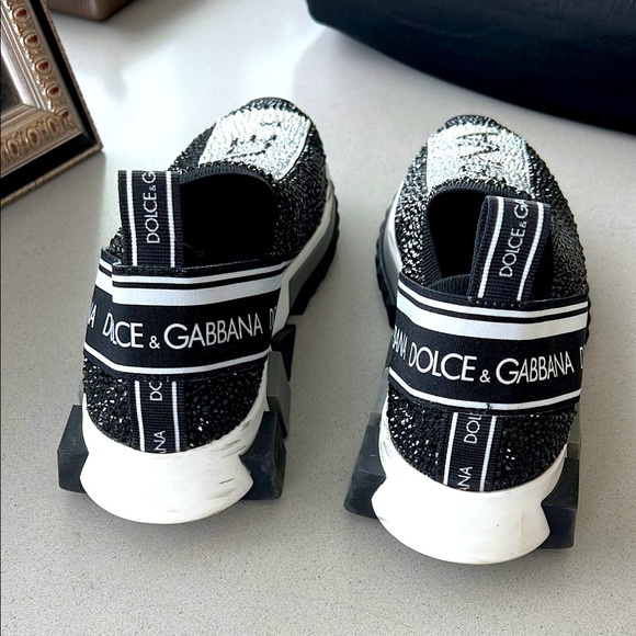Dolce Gabbana black sneaker Swarovski Crystals - Picture 3 of 4